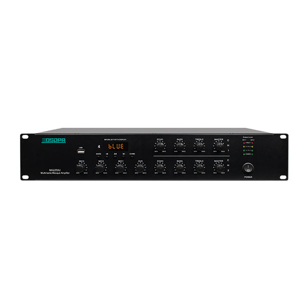 مكبر صوت مسجد متعدد الوسائط DSPPA 2*250 وات /MA2250U