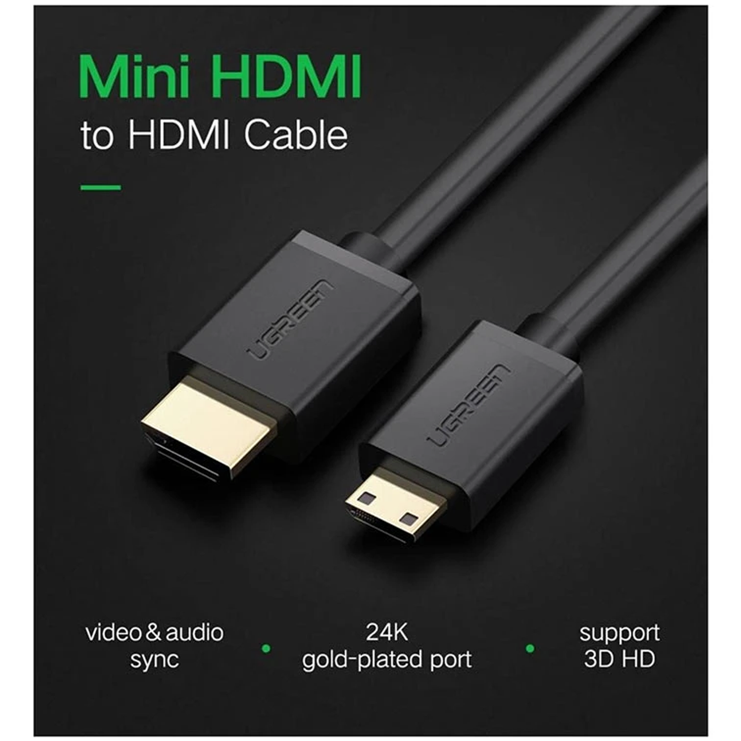 كابل يوجرين ميني HDMI ذكر إلى HDMI ذكر – 1.5 متر / 11167