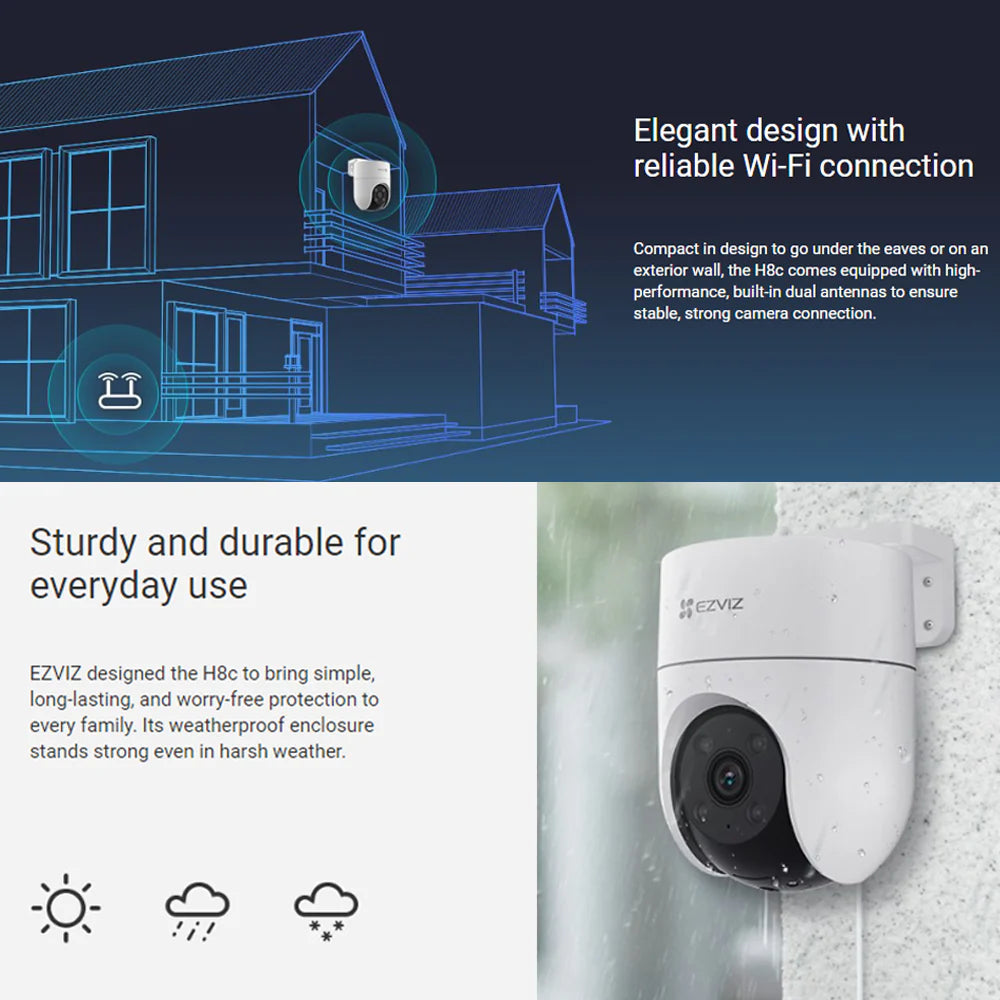 2mp Outdoor PT Camera-H8c