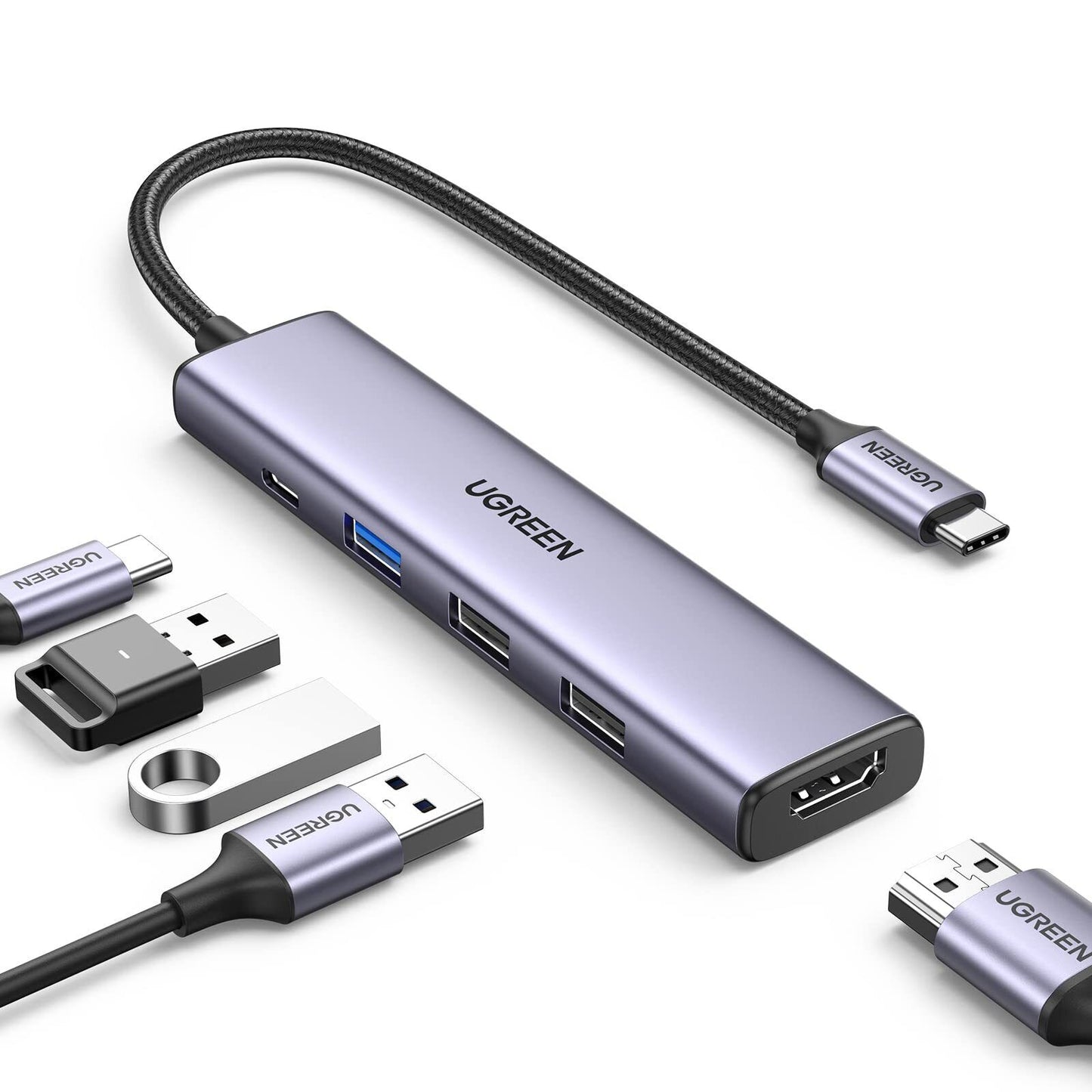 محول من USB-C إلى USB 3.0 بسرعة تصل إلى 5 جيجابت في الثانية + 2xUSB 2.0 بسرعة تصل إلى 480 ميجابت في الثانية + منفذ HDMI
+ مدخل بي دي 100 وات / 15495