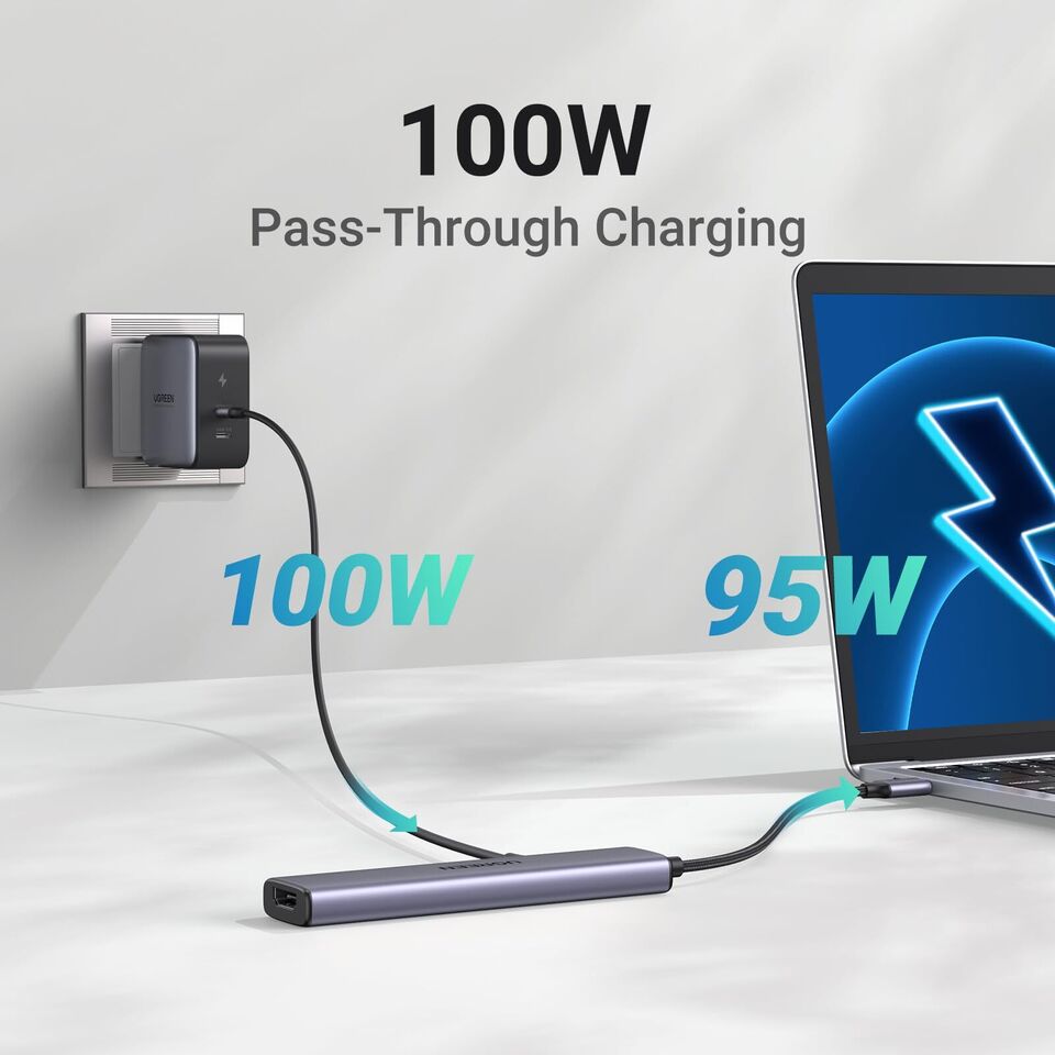 محول من USB-C إلى USB 3.0 بسرعة تصل إلى 5 جيجابت في الثانية + 2xUSB 2.0 بسرعة تصل إلى 480 ميجابت في الثانية + منفذ HDMI
+ مدخل بي دي 100 وات / 15495