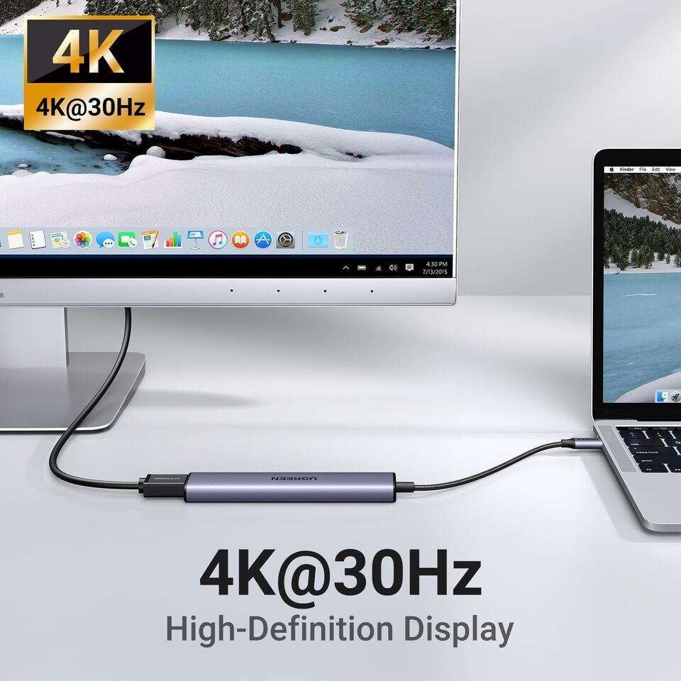 محول من USB-C إلى USB 3.0 بسرعة تصل إلى 5 جيجابت في الثانية + 2xUSB 2.0 بسرعة تصل إلى 480 ميجابت في الثانية + منفذ HDMI
+ مدخل بي دي 100 وات / 15495