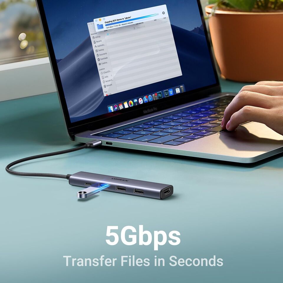 محول من USB-C إلى USB 3.0 بسرعة تصل إلى 5 جيجابت في الثانية + 2xUSB 2.0 بسرعة تصل إلى 480 ميجابت في الثانية + منفذ HDMI
+ مدخل بي دي 100 وات / 15495