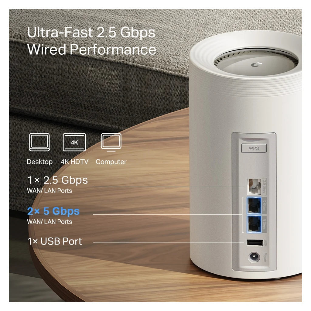 ظام BE93000 ثلاثي النطاق لشبكة WiFi المنزلية بالكامل /BE65 (3 قطع )
