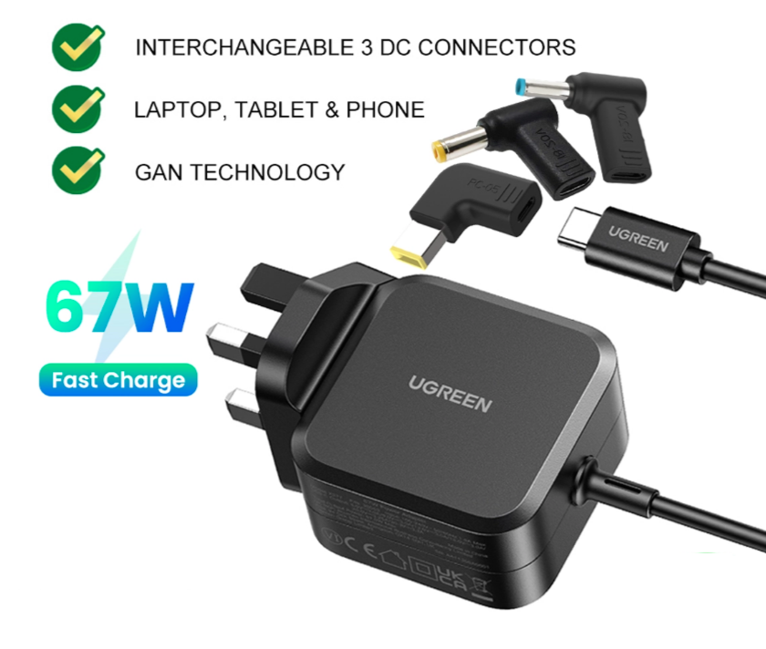 UGREEN USB-C 67W PD GaN Tech Power Adapter / 35063