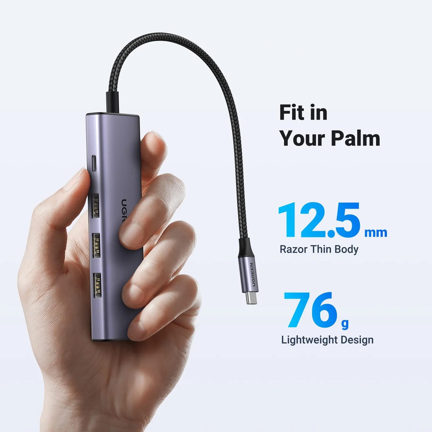 محول من USB-C إلى "اتش دي ام اي" + 3 منافذ USB-3.0 حتى 5 جيجابت في الثانية + مدخل طاقة "بي دي" متعدد الوظائف من يوجرين / 15596