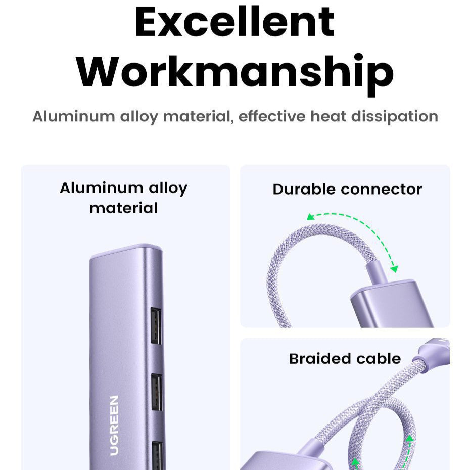 UGREEN Revodok 5-in-1 USB C Hub (PD 100W, 4K@30Hz) / CM478