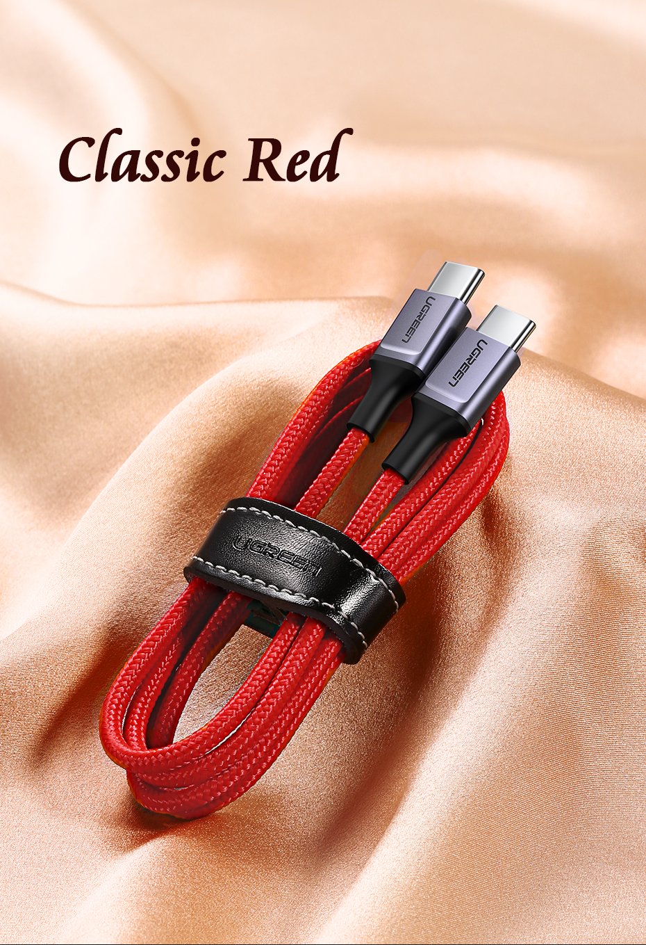 Ugreen USB-C 2.0 Male To USB-C 2.0 Male 3A Data Cable 1M/ 60186