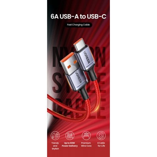 Ugreen USB A to C Quick Charging Cable (Black) / 60126-60127-60128
