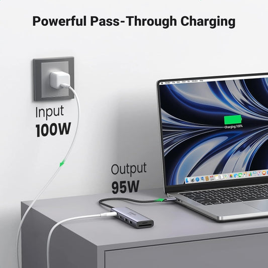 UGREEN 6-in-1 USB-C PD Adapter with 4K HDMI Hub/ 70411