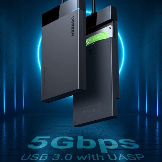 UGREEN 2.5" HARD DRIVE ENCLOSURE USB 3. TO SATA III FOR 2.5 INCH / 30847