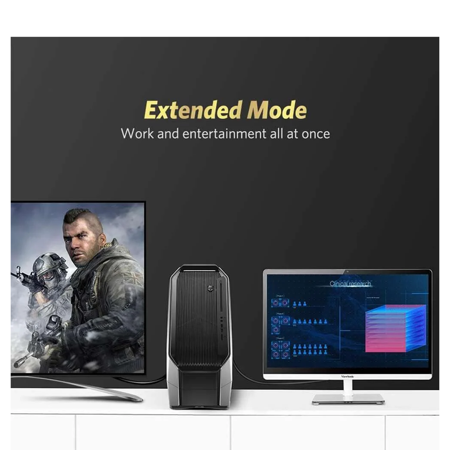 Ugreen DP Male to VGA Male Cable 1.5M / 10247