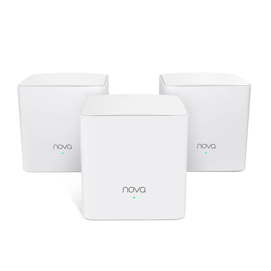 مجموعة Tenda MW5G AC1200 المكونة من 3 قطع من نظام WiFi الشبكي للمنزل بالكامل