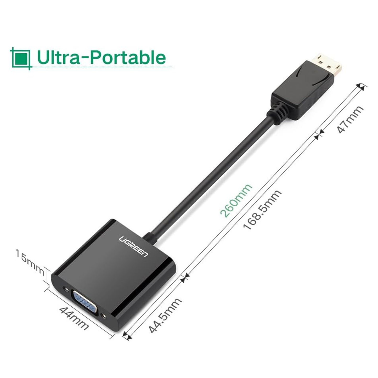 UGREEN DisplayPort to VGA Female Converter / 20415