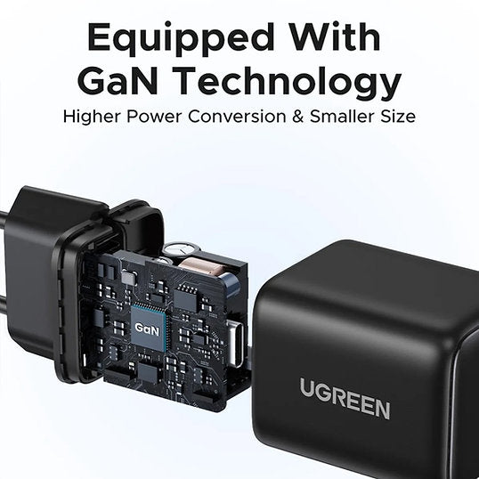 UGREEN 20W 2-Port GaN Fast Charger EU (Black) / X514 - 65737