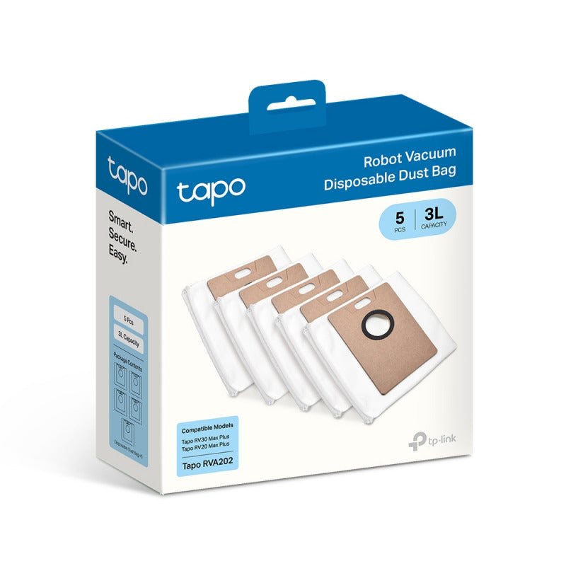 Tapo RVA202 | كيس غبار قابل للاستخدام لمرة واحدة للمكنسة الكهربائية الروبوتية Tapo