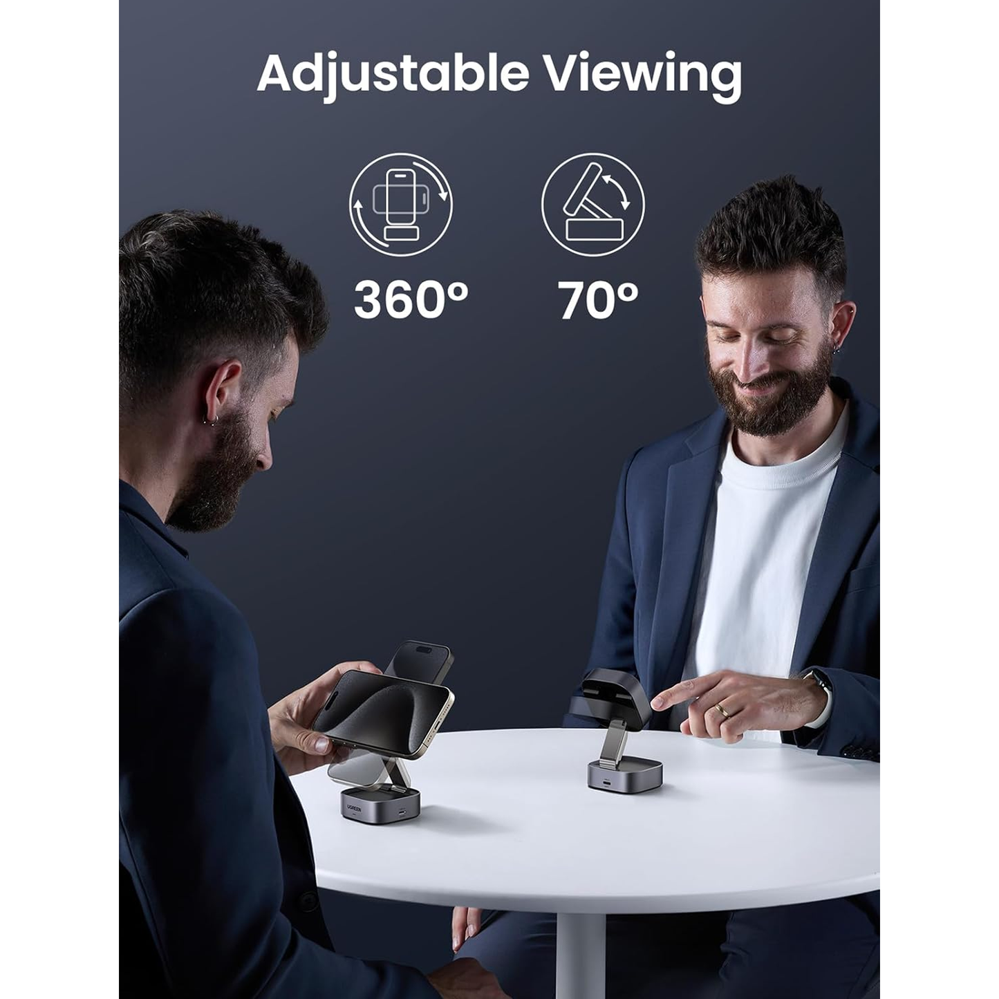 UGREEN 2-in-1 Qi2 Magnetic Foldable Fast Charging Station / 35316