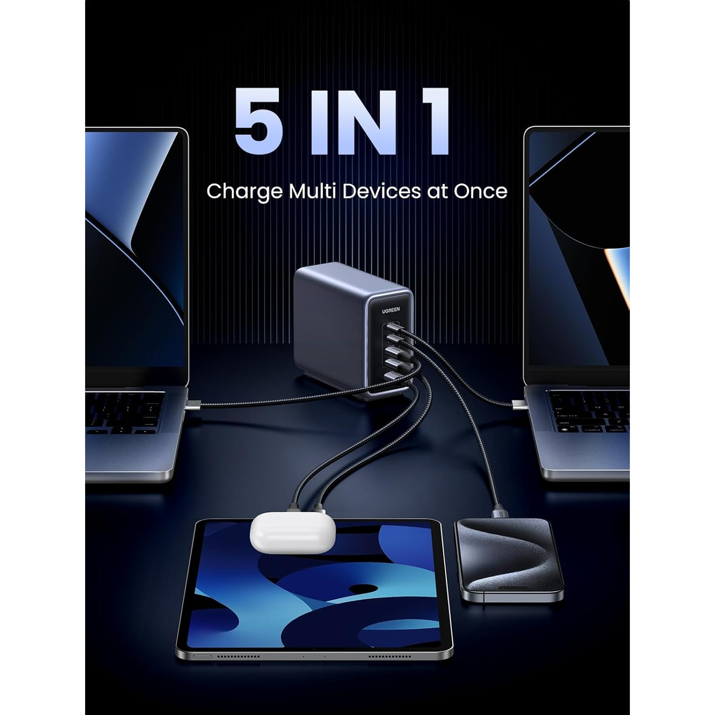 شاحن يوجرين نيكسود بقوة 300 واط 5 منافذ / 90903B