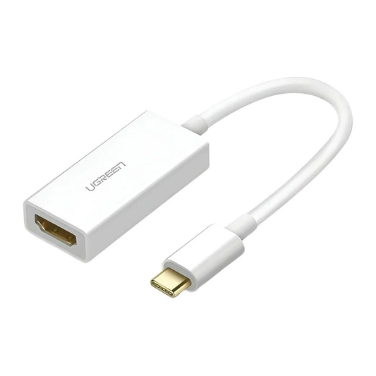 Ugreen USB-C Male to HDMI Female Adapter 4k@30Hz With 20cm Cable - White /40273