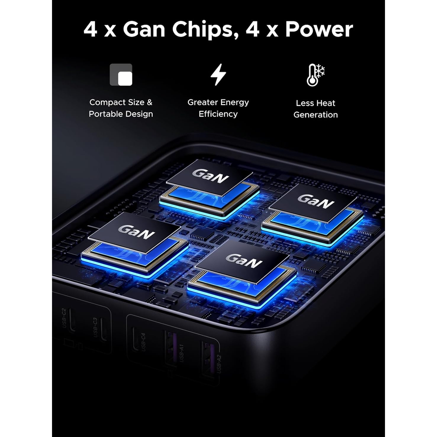 شاحن يوجرين مكتبي بقوة 200 واط 6 منافذ / 40914