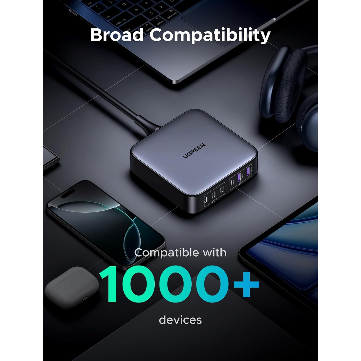 شاحن يوجرين مكتبي بقوة 200 واط 6 منافذ / 40914