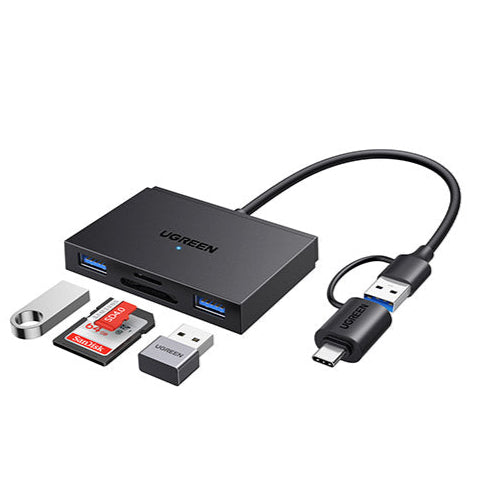 UGREEN 4-in-1 Card Reader 5Gbps Type-C + USB / 45167