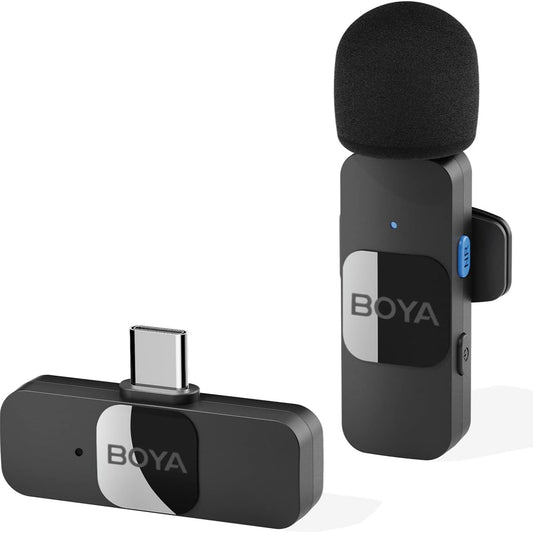 نظام الميكروفون اللاسلكي BOYA BY-V10 Ultracompact 2.4GHz Type-C 
