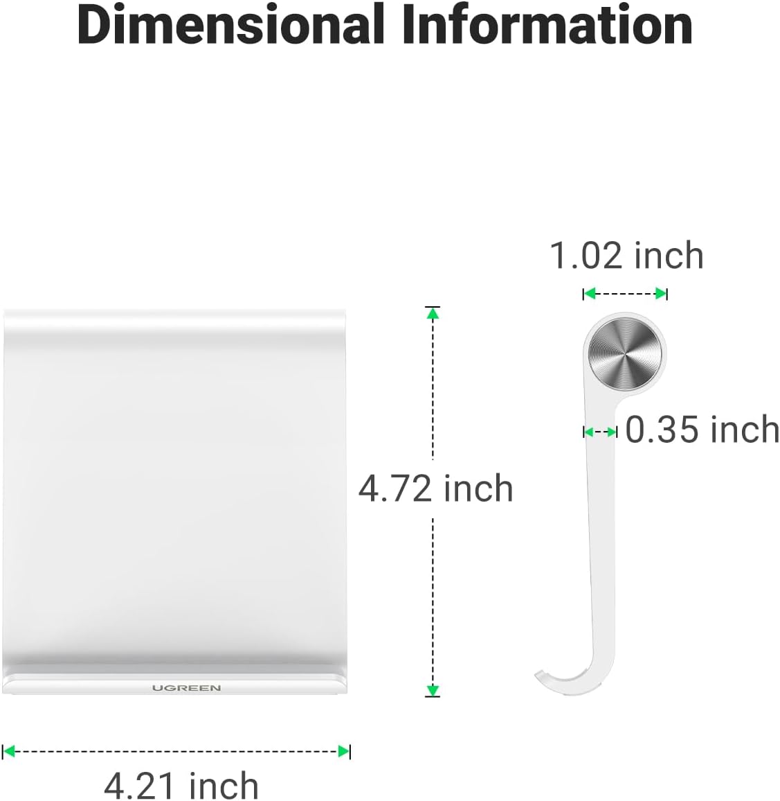 UGREEN Tablet Stand Holder Adjustable Portable Desktop Holder (White)/ 30485