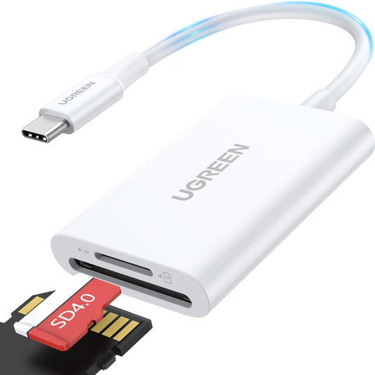 قارئ بطاقات يوجرين 2 في 1 بمنفذ USB-C / CM265