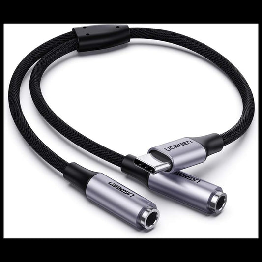UGREEN USB Type-C to 3.5MM 2 Female Audio Cable / 30732