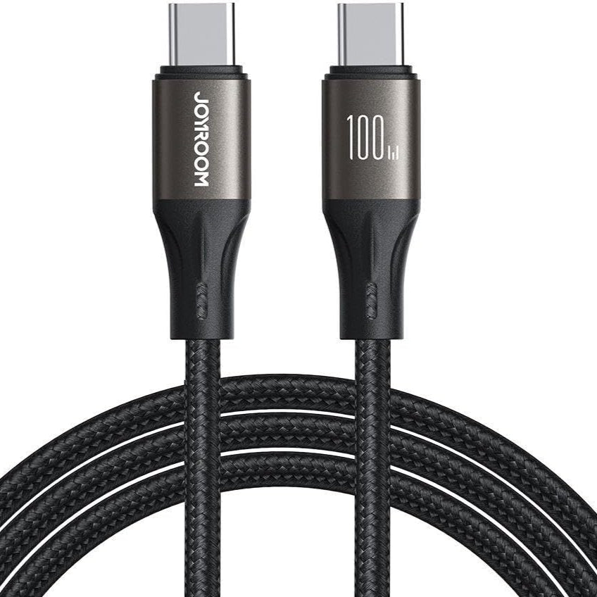 كابل بيانات شحن سريع JOYROOM A25 من النوع C إلى النوع C بقوة 100 وات بطول 1.2 متر