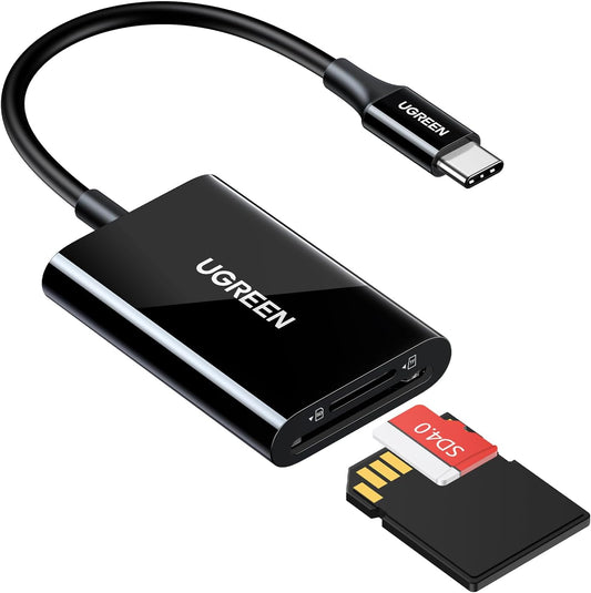 قارئ بطاقات يوجرين 2 في 1 بمنفذ USB-C / CM265