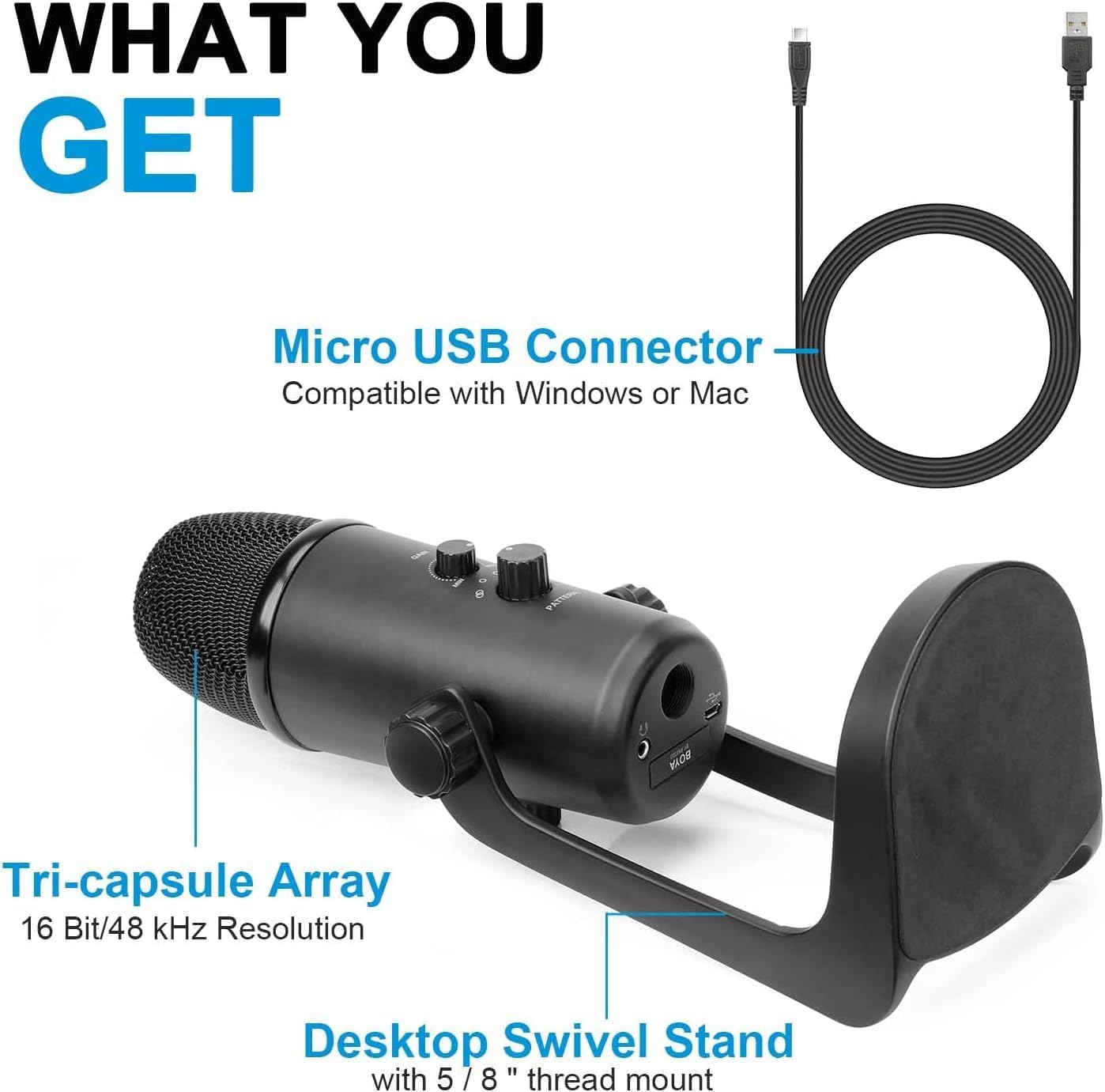 ميكروفون مكثف USB BOYA BY-PM700 