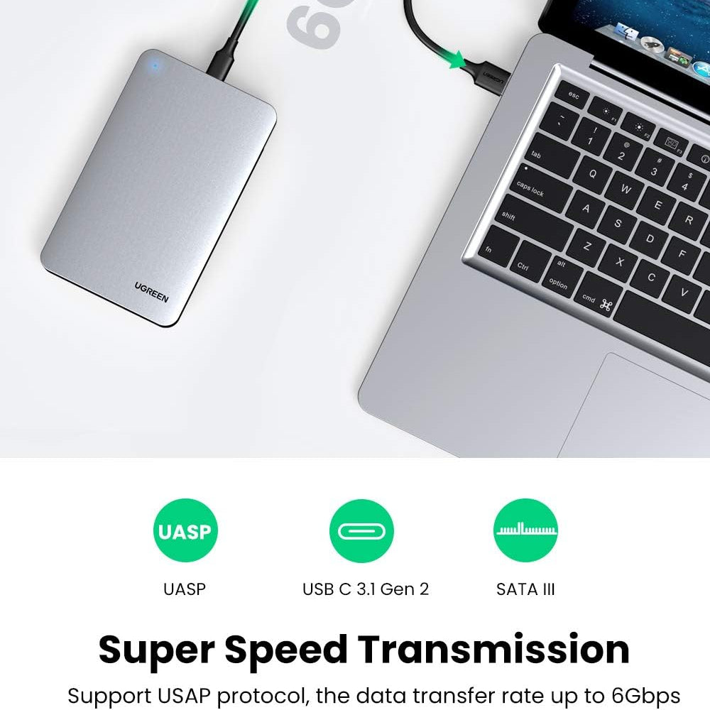 UGREEN 2.5-Inch SATA External Hard Drive Enclosure / 70498