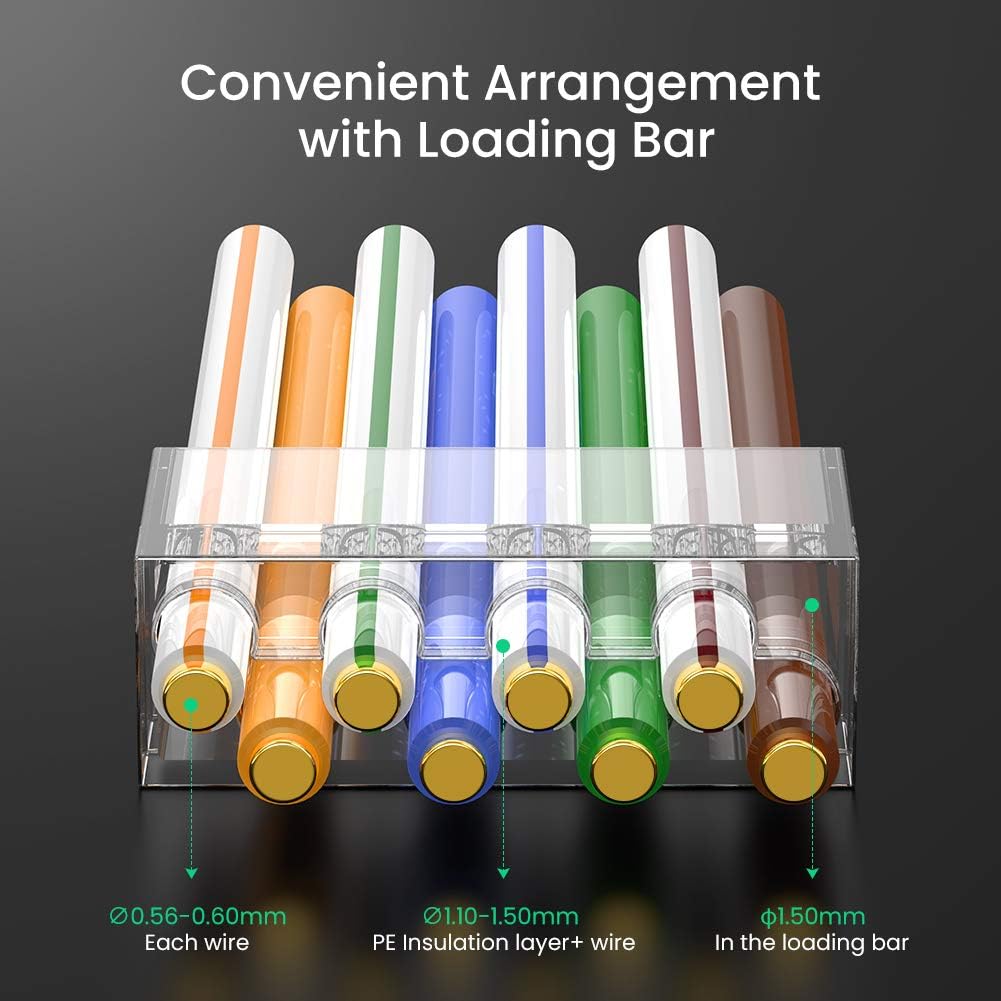 UGREEN Gigabit Cat6A Shielded Modular RJ45 Plug (10PCs) - 70316
