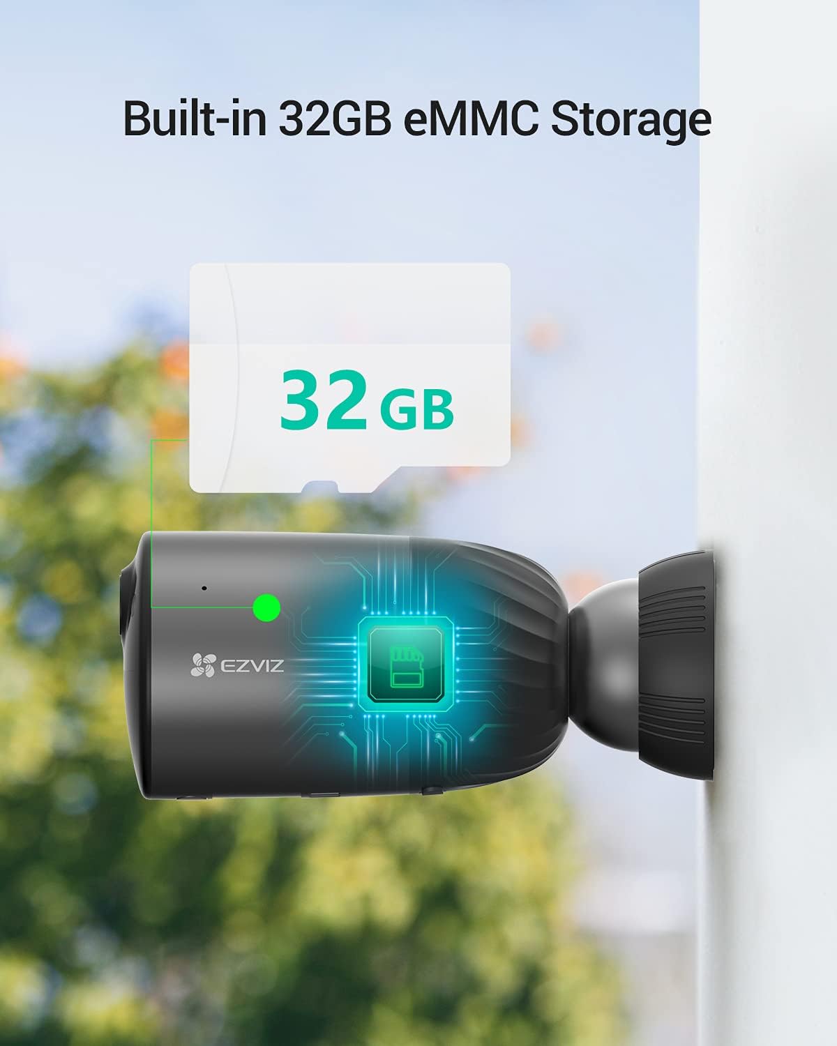 كاميرا 4 ميجا خارجي تعمل على البطارية والطاقة الشمسية EZVIZ 2K / BC1C 