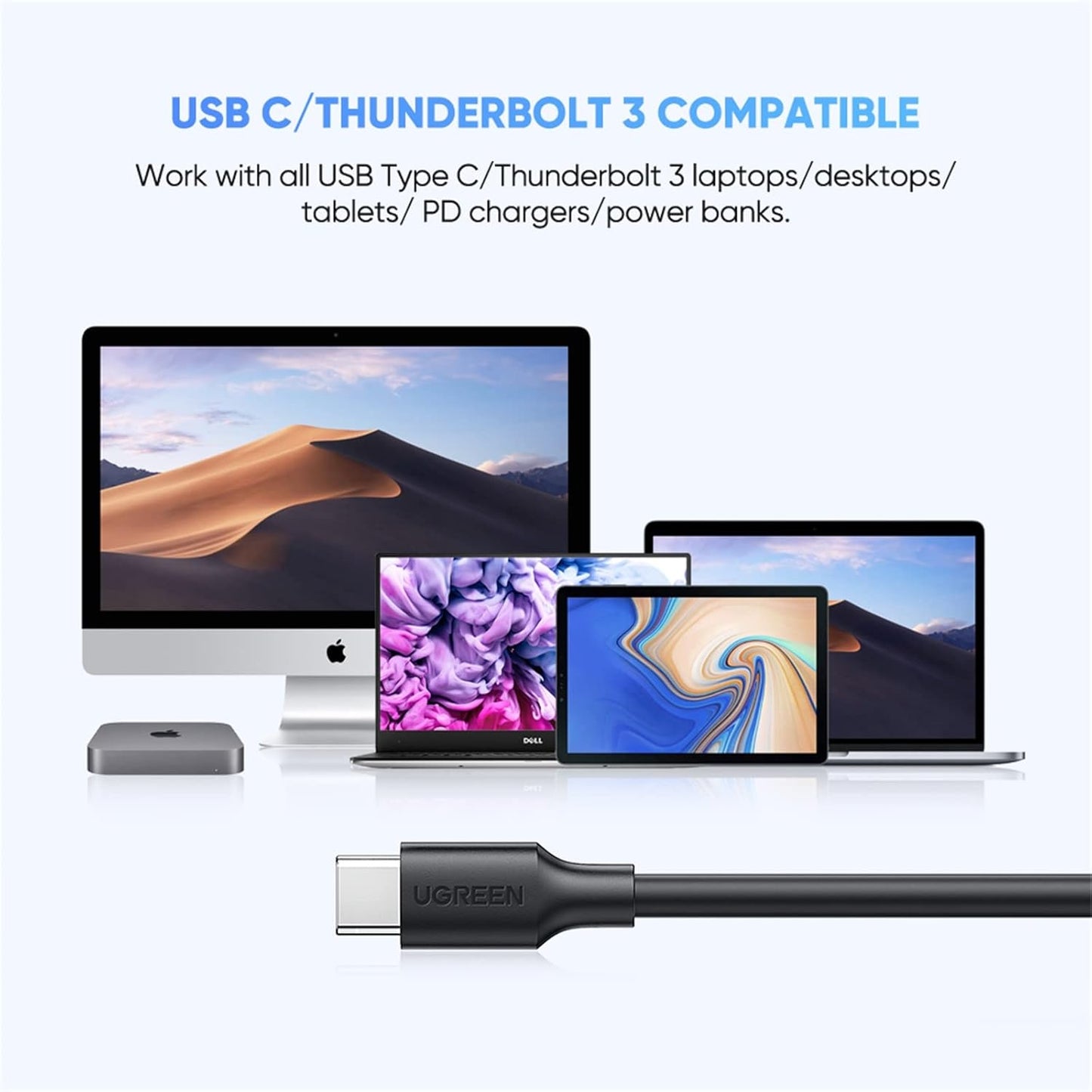 UGREEN USB C Hard Drive Cable, Micro B to Type C Lead Compatible (1Meter)/ 20103