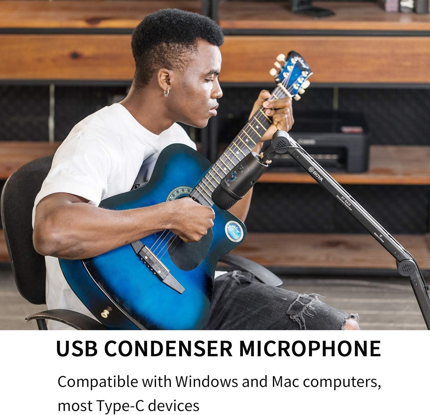 ميكروفون بويا BY-PM500 السلكي ثنائي الوظيفة بمنفذ USB 