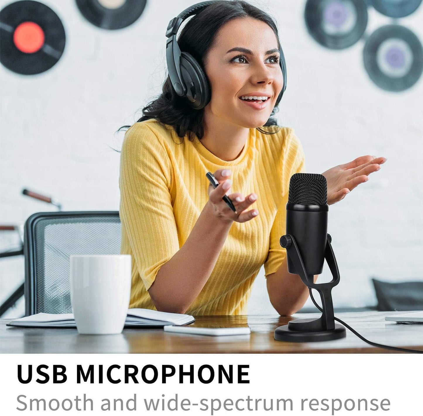 ميكروفون بويا BY-PM500 السلكي ثنائي الوظيفة بمنفذ USB 