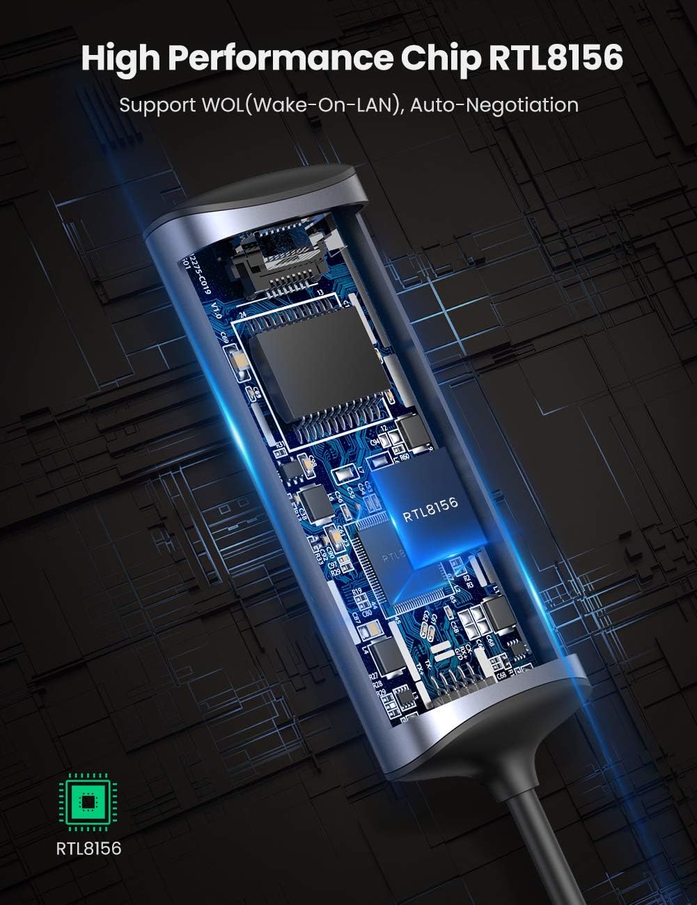 محول إيثرنت USB-C إلى RJ45 2.5G من يوجرين (رمادي فضائي) /70446