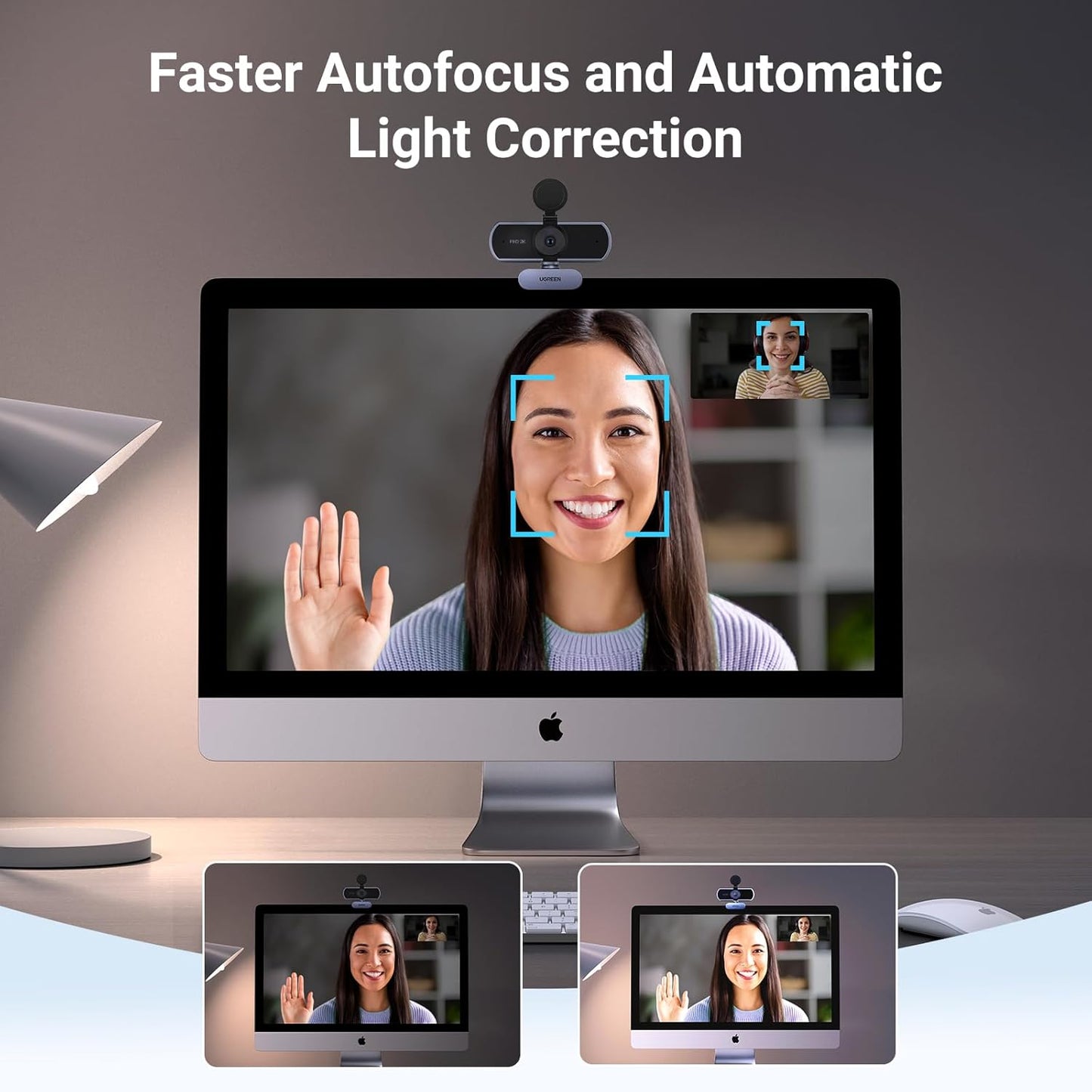 UGREEN 2K Webcam, Full HD 1080P Webcam for PC, Web Camera with Autofocus/25442