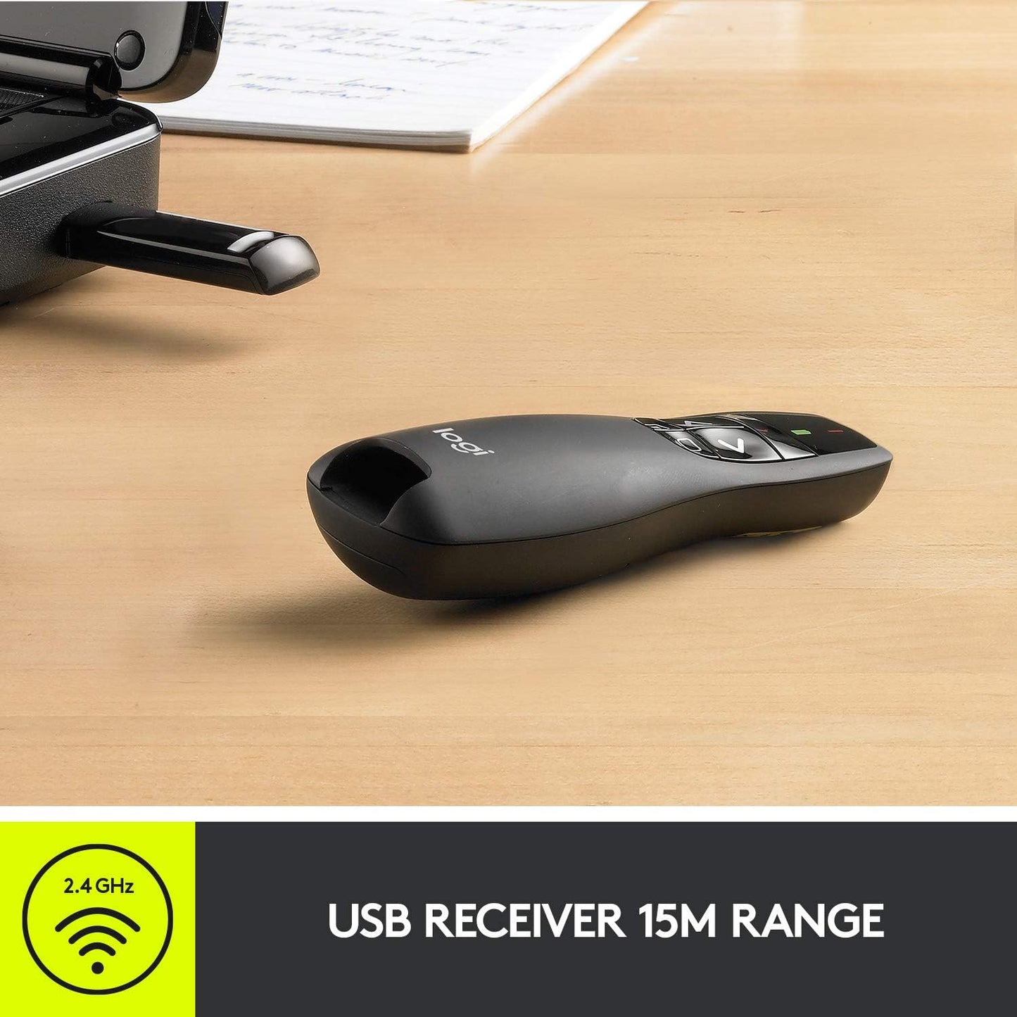 Logitech R400 Wireless Presenter Remote Clicker with Laser Pointer