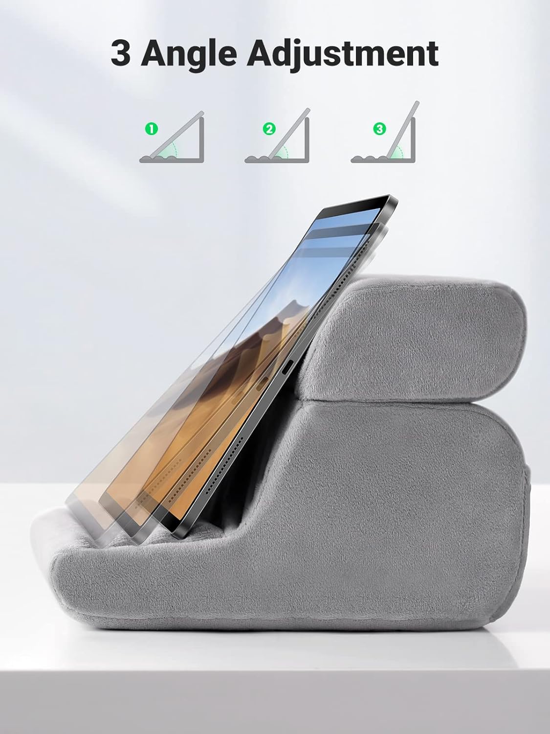 UGREEN Rubber Foldable Tablet Stand Phone Pillow (Grey) /60646