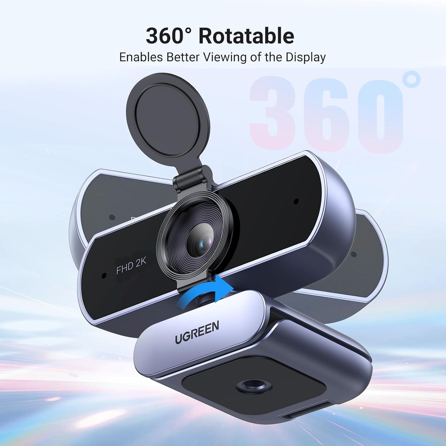 UGREEN 2K Webcam, Full HD 1080P Webcam for PC, Web Camera with Autofocus/25442