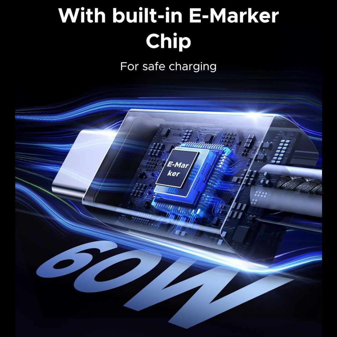 UGREEN USB-C to USB-C 60W Fast Charging Braided Cable 3A Max (Space Gray) /L524