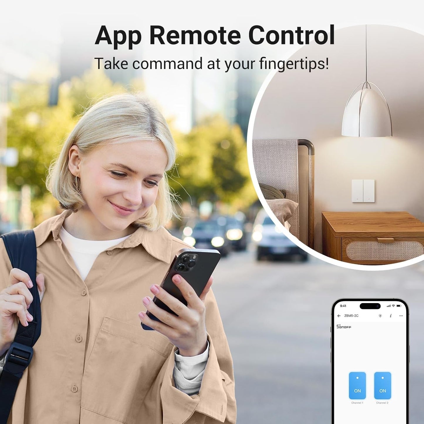 مفتاح الحائط الذكي SONOFF ZBM5 Zigbee (UK)