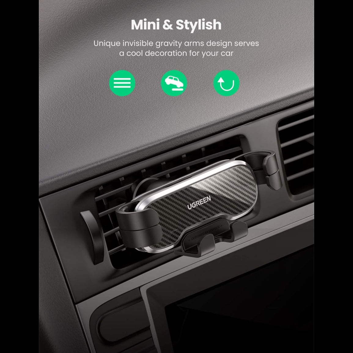 UGREEN Gravity Drive Air Vent Car Mount Phone Holder / 80539