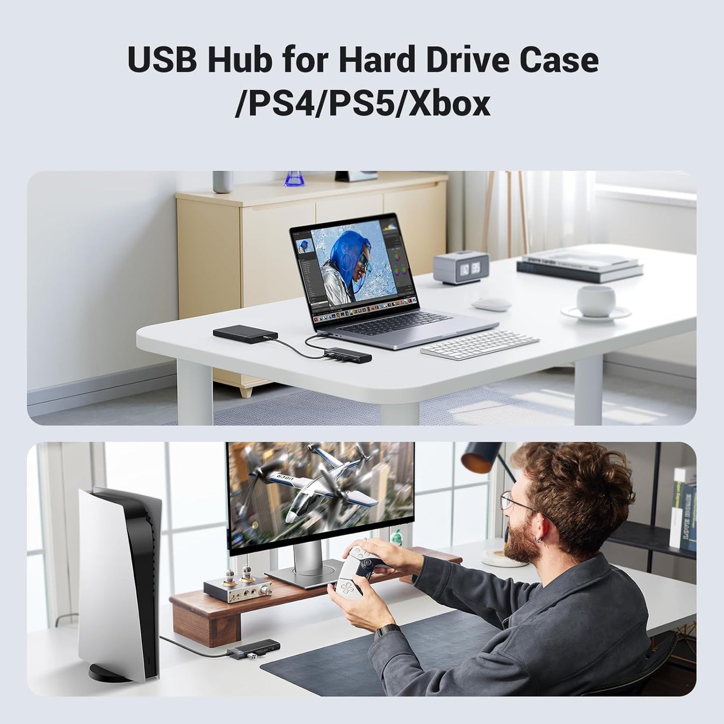 UGREEN USB Hub 3.2 Ultra Slim Data Hub 4 Ports with LED Indicator / 15548