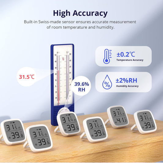 مستشعر درجة الحرارة والرطوبة الذكي Sonoff SNZB-02D Zigbee LCD - مراقبة عالية الدقة مع شاشة عرض في الوقت الفعلي