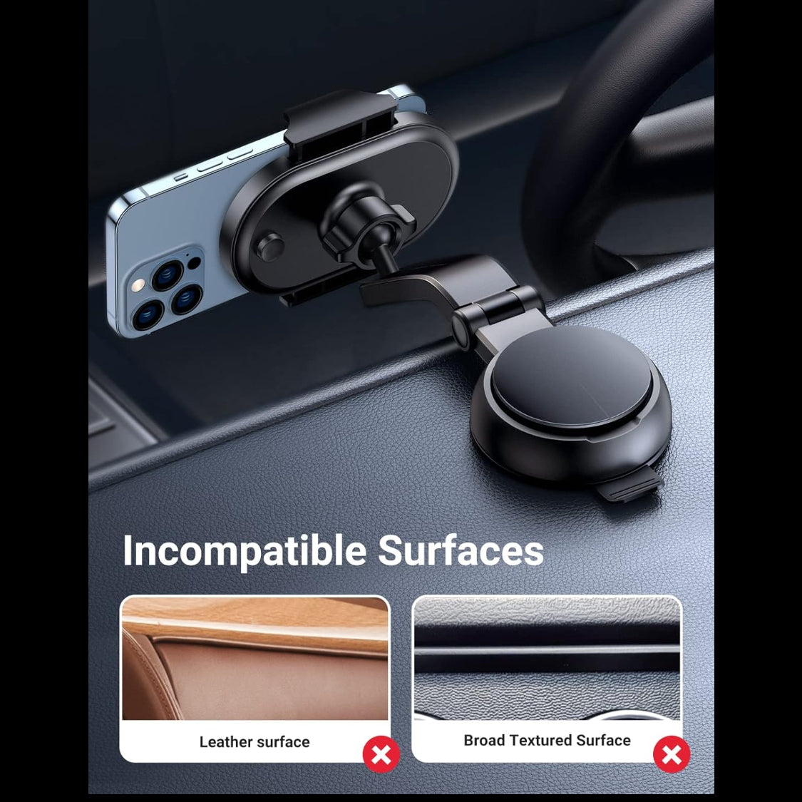 UGREEN  Magnetic Waterfall-Shaped Suction Cup Phone Mount Press type / 20473